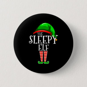 The Sleepy Elf Group Matching Family Christmas Gif 6 Cm Round Badge