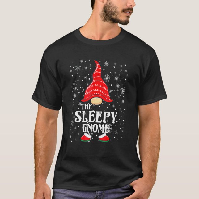 The Sleepy Gnome Matching Family Group Christmas P T-Shirt (Front)