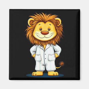 The Sleepy King_ Lion In Pajamas Costume For Boys Magnet