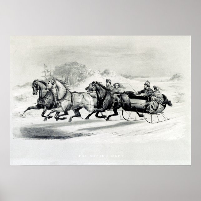 The Sleigh Race - 1859 Poster (Front)