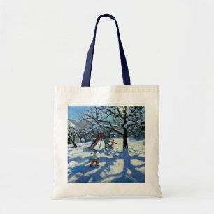 The slide in winter Bourg St Moritz Tote Bag