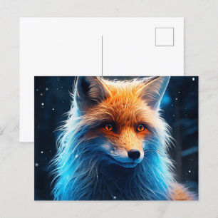 The Sly Charm of the Lone Fox Postcard