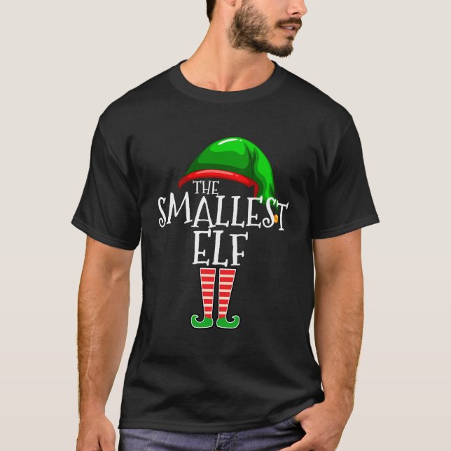 The Smallest Elf Group Matching Family Christmas G T-Shirt (Front)