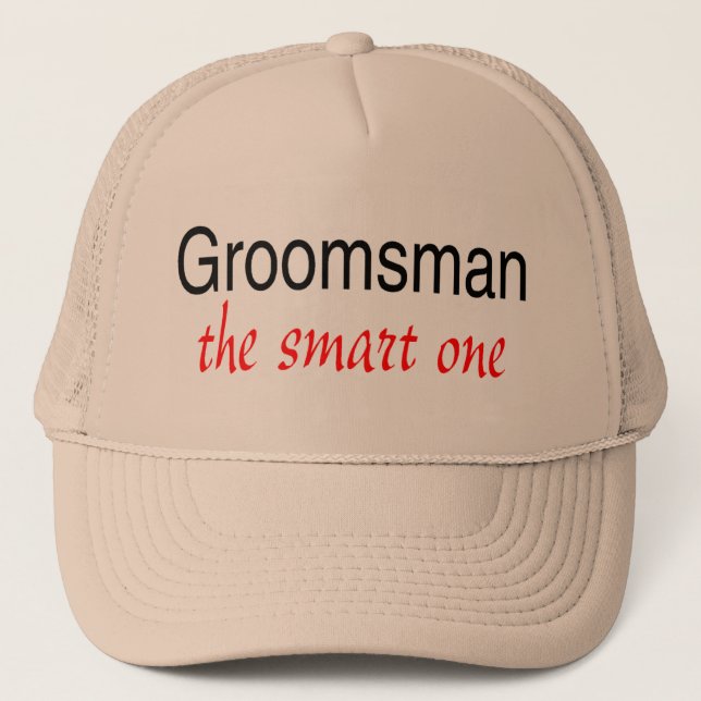 The Smart One (Groomsman) Trucker Hat (Front)