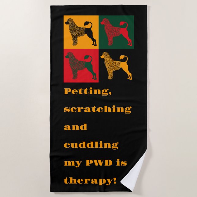 The smart Portuguese water dog  Beach Towel (Front)