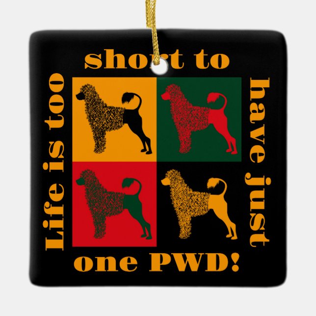 The smart Portuguese water dog  Ceramic Ornament (Front)