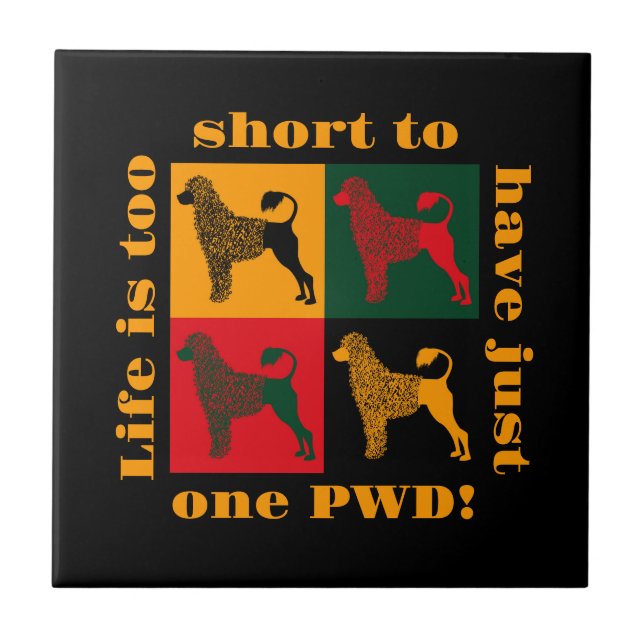 The smart Portuguese water dog  Ceramic Tile (Front)