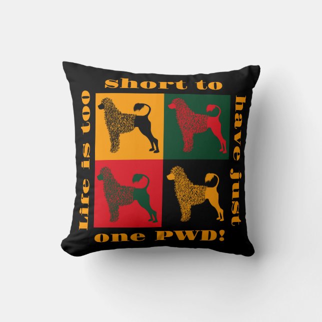 The smart Portuguese water dog  Cushion (Front)