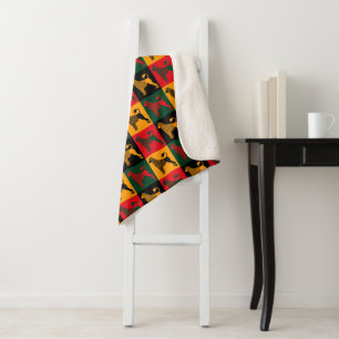 The smart Portuguese water dog  Sherpa Blanket