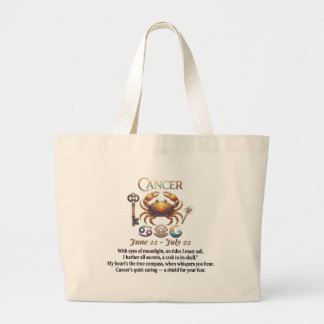 The Smartest Cancer Zodiac Large Tote Bag