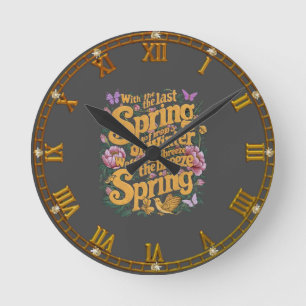 The smile of spring round clock