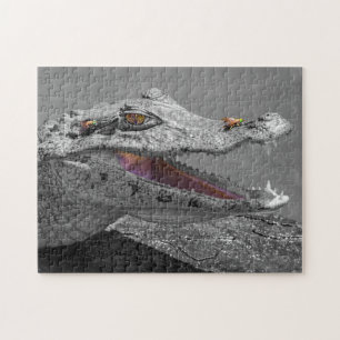 The smiling crocodile and the flies - Costa Rica Jigsaw Puzzle