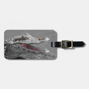 The smiling crocodile and the flies - Costa Rica Luggage Tag