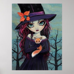 The Smirking Fox Witch and Red Fox Poster