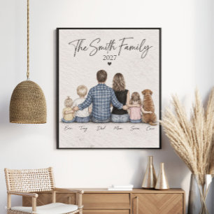 The Smith Family 2027 Personalised Portrait Poster