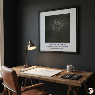 The Smith Family "Chief Architect" Blueprint Art P Poster