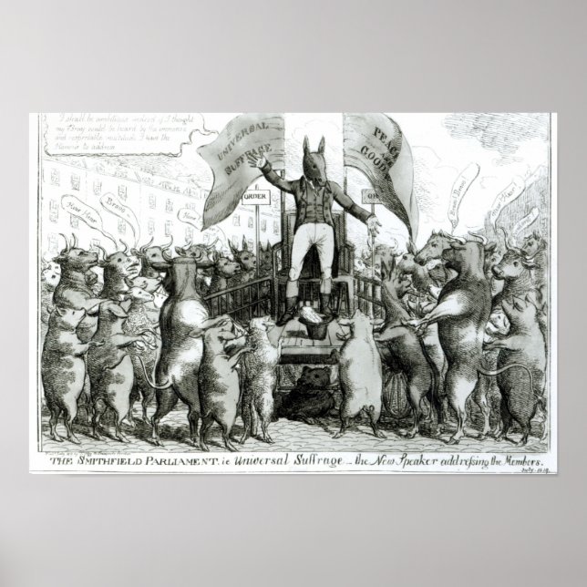 The Smithfield Parliament: Universal Suffrage Poster (Front)