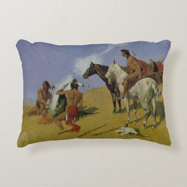 The Smoke Signal Remington Fine Art Decorative Cushion (Front)
