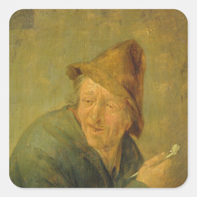 The Smoker, 1640 Square Sticker (Front)