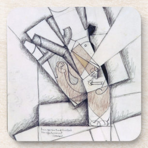 The Smoker, 1912 (charcoal & red chalk on paper) Coaster