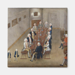 The smoking council of Frederick William I Magnet