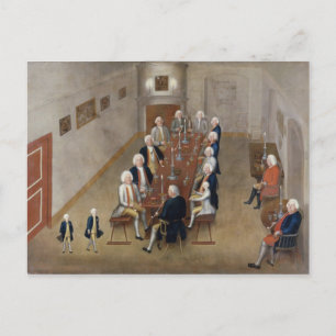 The smoking council of Frederick William I Postcard