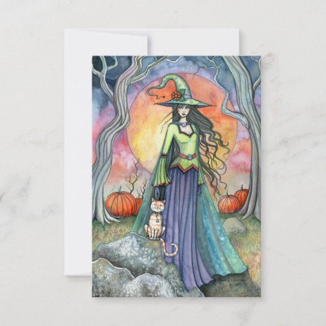 The Smug Witch Halloween Fantasy Art Card (Front)