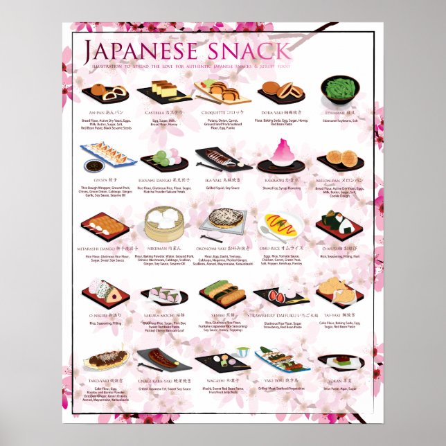 THE SNACK POSTER, 16X20, SAKURA BACKGROUND POSTER (Front)