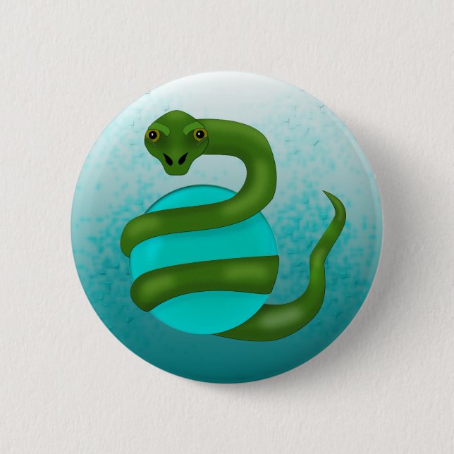 The Snake 6 Cm Round Badge (Front)