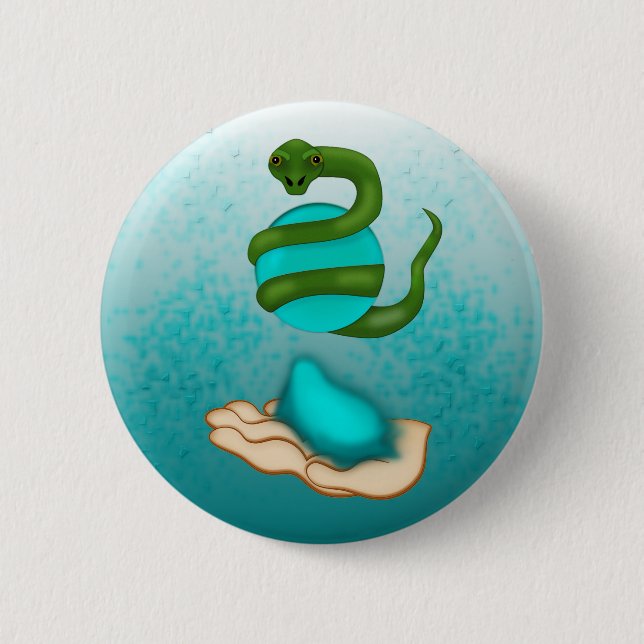 The Snake 6 Cm Round Badge (Front)