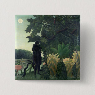 The Snake Charmer, 1907 15 Cm Square Badge