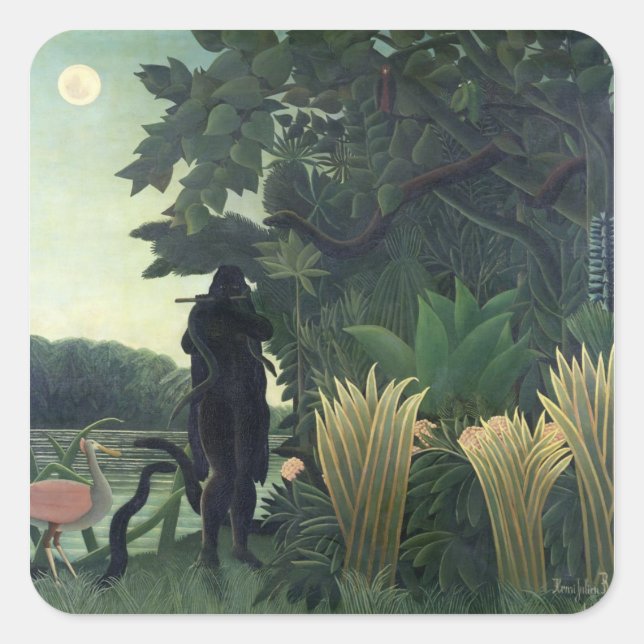 The Snake Charmer, 1907 Square Sticker (Front)
