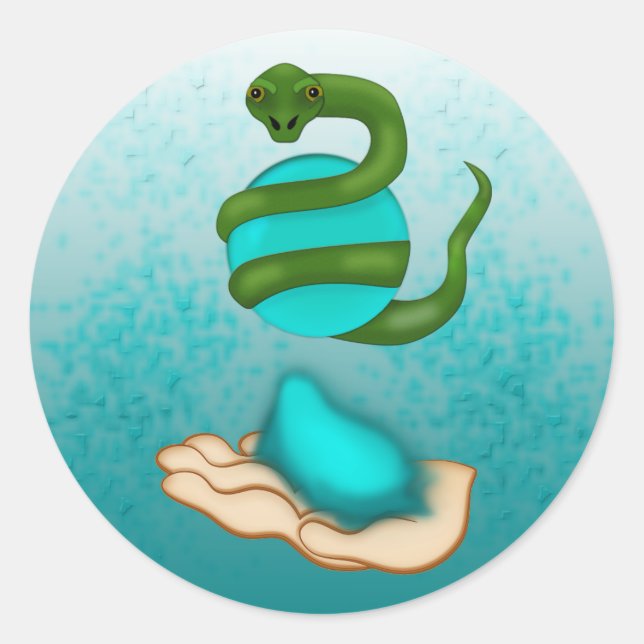 The Snake Classic Round Sticker (Front)