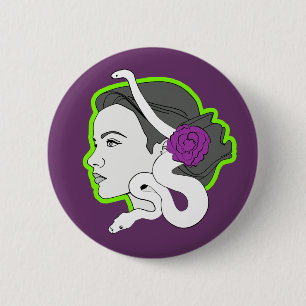 The Snake Lady 6 Cm Round Badge