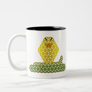 The Snake Of Life - Sacred Animals, A01 Two-Tone Coffee Mug