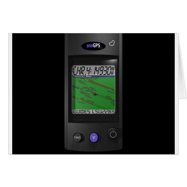 the snoGPS card (Front Horizontal)