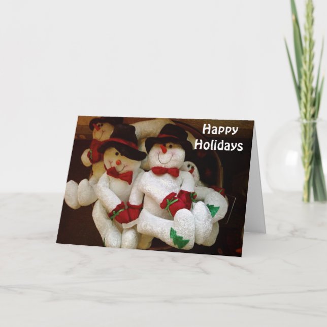 THE SNOW HAS FALLEN "LET THE FUN BEGIN" HOLIDAY CARD (Front)