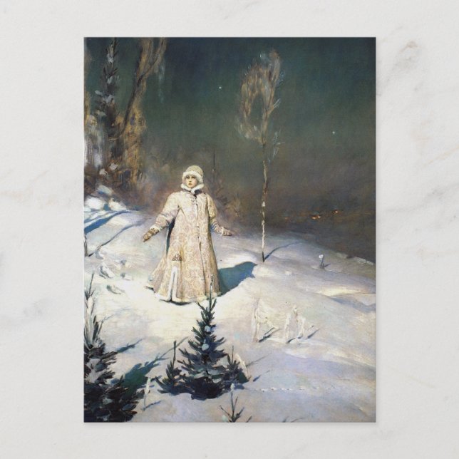 The Snow Maiden Fantasy Art Postcard (Front)