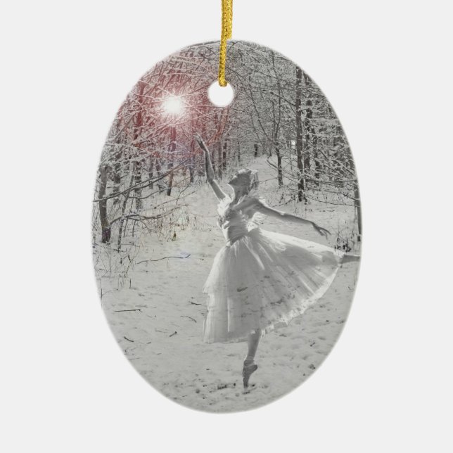 The Snow Queen Ceramic Ornament (Front)