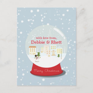 The snowball with the snow postcard