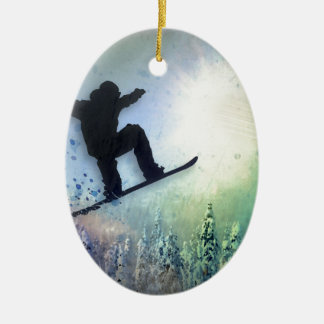 The Snowboarder: Air Ceramic Tree Decoration
