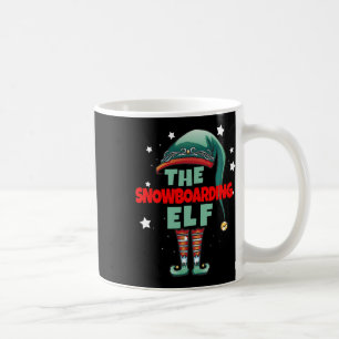 The Snowboarding Gnome Christmas Pajama - Snowboar Coffee Mug