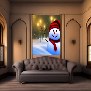 The snowman   AI Art Poster