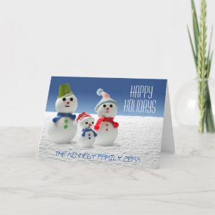 The Snowman Family Holiday Card