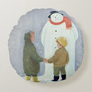 The Snowman Round Cushion