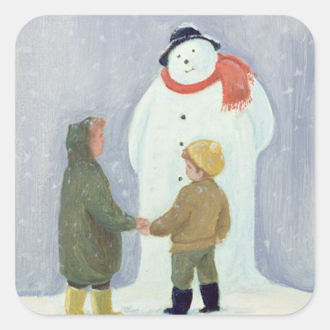 The Snowman Square Sticker (Front)