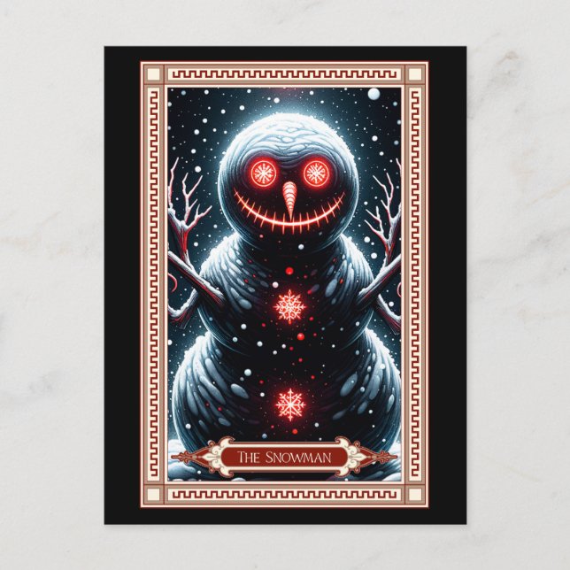 The Snowman Tarot Card (Front)