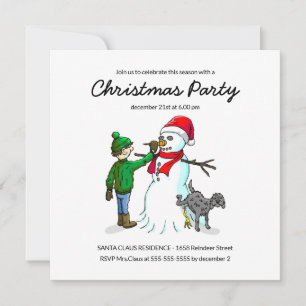 The Snowmans Christmas Party Invitation