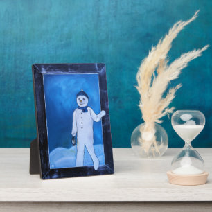 The Snowman's Escape Painting by Alfred Fox Plaque