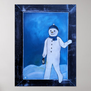 The Snowman's Escape Painting by Alfred Fox Poster